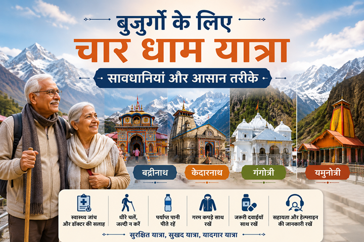 बुजुर्गों के लिए चार धाम यात्रा: सावधानियां और आसान तरीके