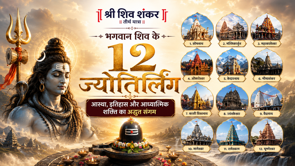 भगवान शिव के 12 ज्योतिर्लिंग आस्था, इतिहास और आध्यात्मिक शक्ति का अद्भुत संगम 